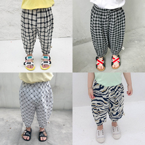 Baby anti-mosquito pants 2021 summer new childrens clothing thin section boys casual pants baby sports pants childrens pants tide