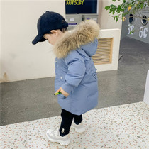 Baby Down Jacket 2021 Winter New Childrens Wear Thickened 2-year-old Boy Long Baby Western Childrens Coat