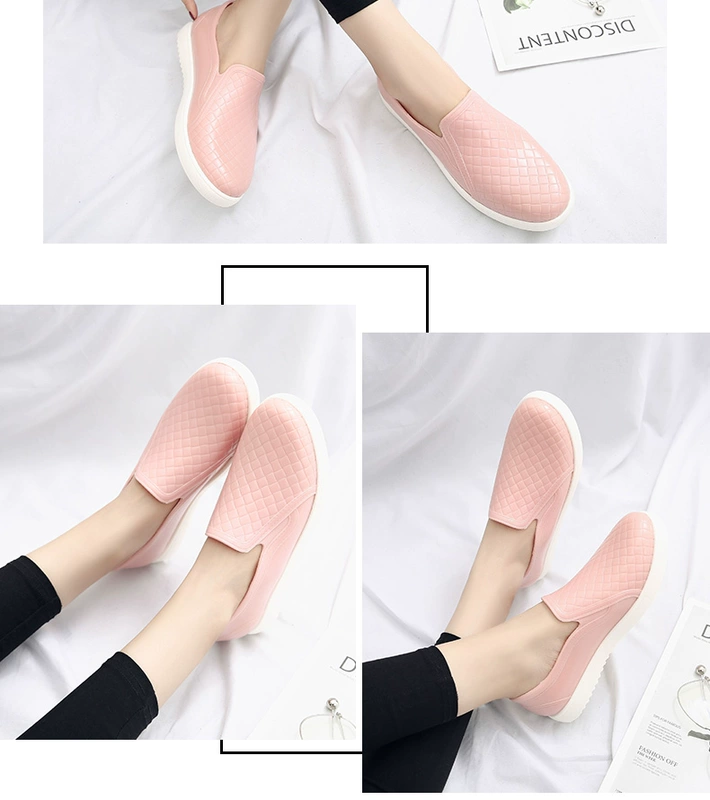 Thời trang giày đi mưa nữ Hàn Quốc dễ thương giày nước mưa giày ống ngắn dành cho người lớn giày cao su không thấm nước chống trượt bàn đạp nhà bếp