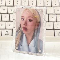 3 inch small card transparent acrylic magnetic photo frame decoration simple Korean style ins idol small card display card brick desktop