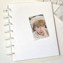 Star chasing blogger with the same loose-leaf mushroom hole card book 4 palace simple 3 inch small card Polaroid photo storage book