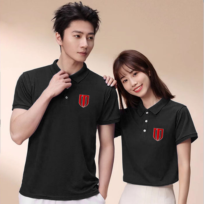 成都栄成2025年夏の新作ユニセックス半袖ポロシャツジャージカップルTシャツ大人子供スタイル