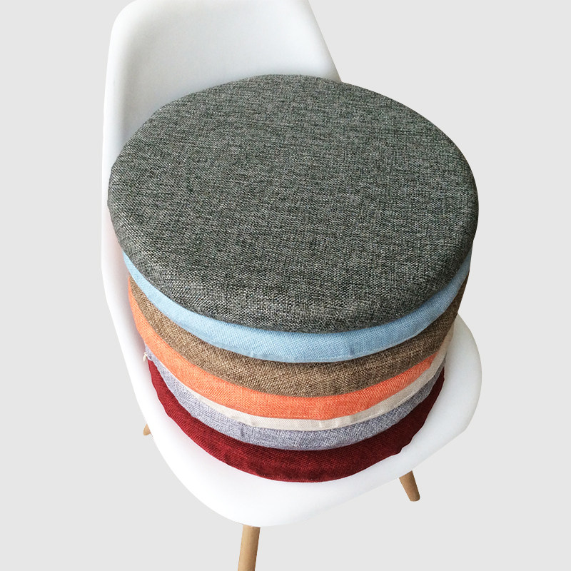 Rattan chair cushion round non-slip fart cushion office sponge stool cushion chair cushion Pregiment ground thickened and washable