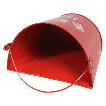 Fire sand bucket yellow sand bucket emergency iron barrel fire bucket semi-round barrel gas station fire fighting equipment