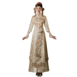 Golden Advanced Luxury Xiuhe Service 2023 Новая свадьба шампанского дракона и платье Phoenix китайская невеста