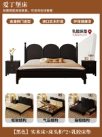 Сплошная кровать+кроваточная стола*2+латексный матрас