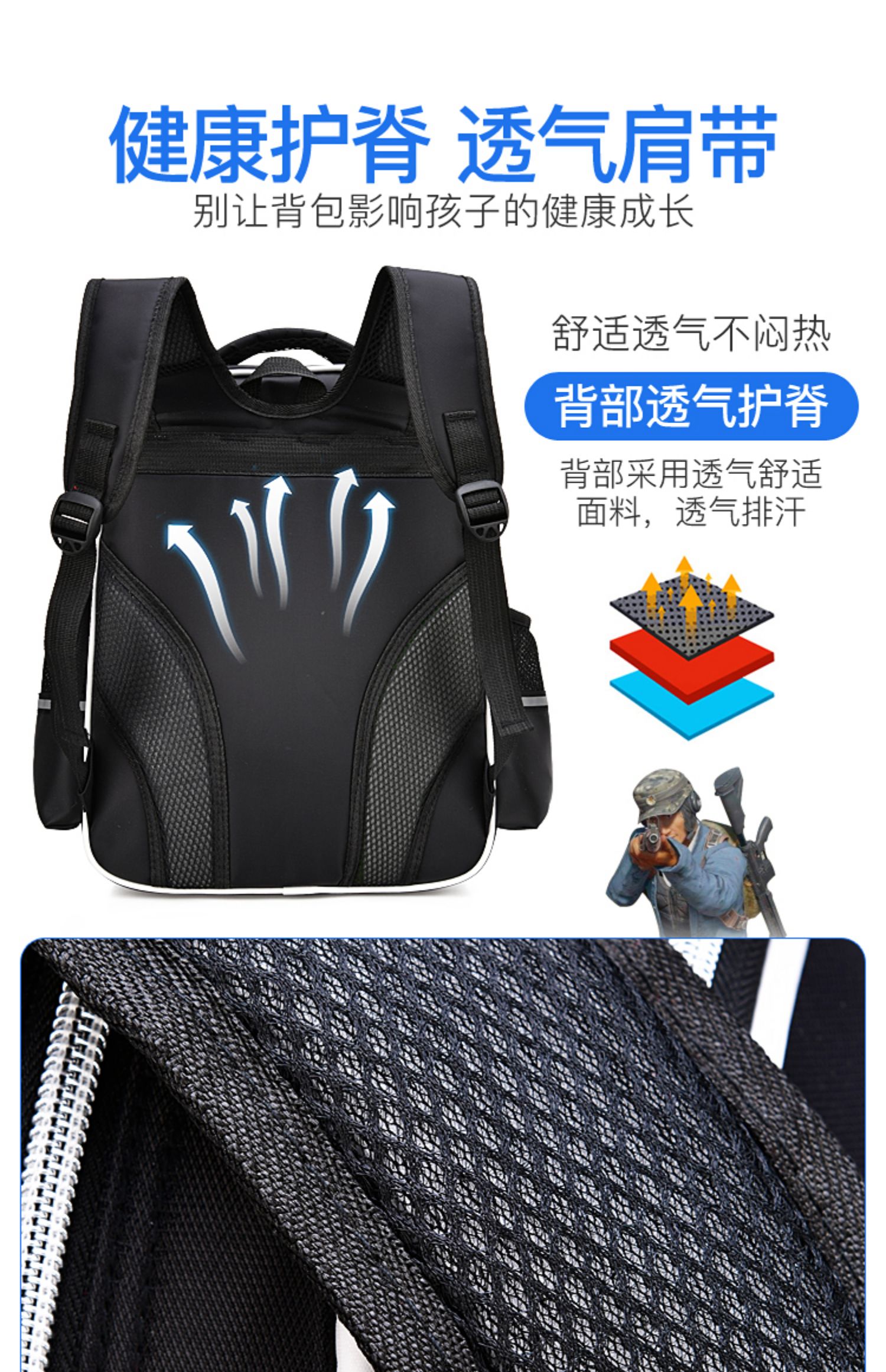 Jedi tìm ba học sinh ăn túi gà nam học sinh tiểu học 1 34 2 6 túi trẻ em nam sinh không thấm nước và mặc được - Túi bé / Ba lô / Hành lý ba lô khủng long