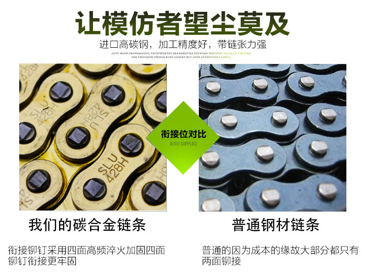 Áp dụng xích xích xe máy Haoju Di Shuang HJ150-9A-C kích thước xích ba bộ phụ kiện dây chuyền đèn led xe máy