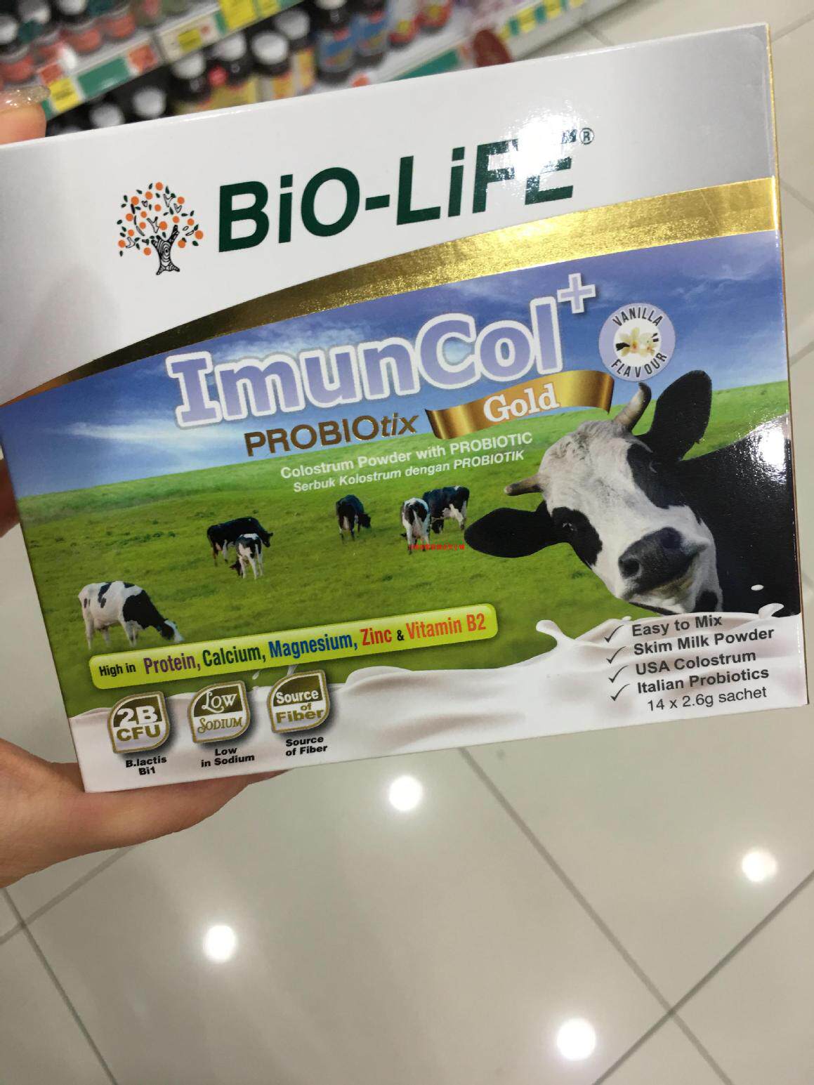 Malaysia Direct Mail Biolife Imuncol Probiotix Colostrum Probiotics 2 6g*14 packs