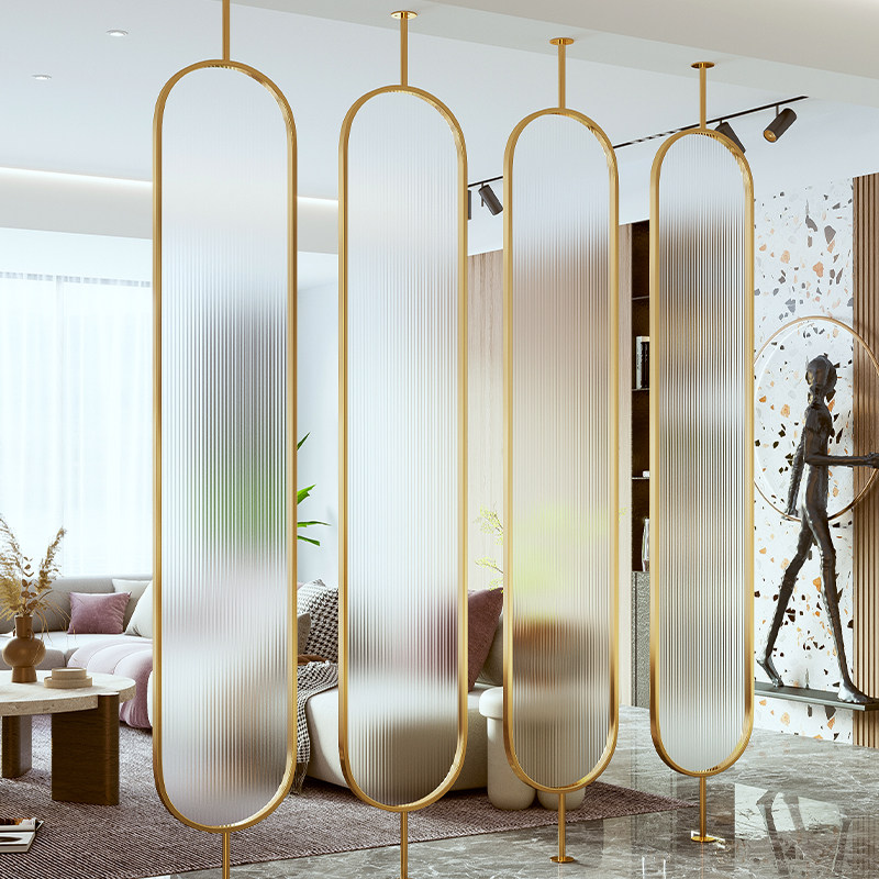 Changhong glass partition screen modern simple light luxury home living room entrance barrier net red art decoration