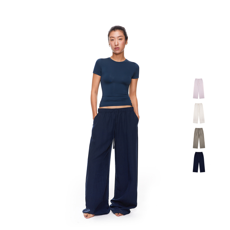 Fdr Official Store Tencel Linen Pants Breathable Casual Pants Women's Low Waist Draped Wide Leg Straight Pants Long Pants Trousers Fdr Official Store Tencel Linen Pants Breathable Casual Pants Women's Low Waist Draped Wide Leg Straight Pants Long Pants Trousers