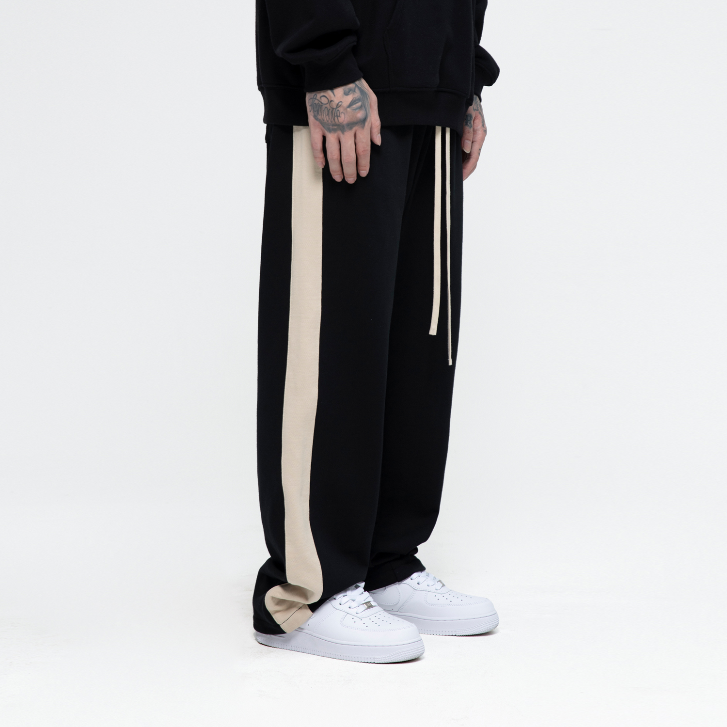 FDR National Tide Side Splicing Draw Rope Pants Men's High Street Sports Pants Men's Clothing Casual Straight Drum Pants Lovers Long Pants Tide