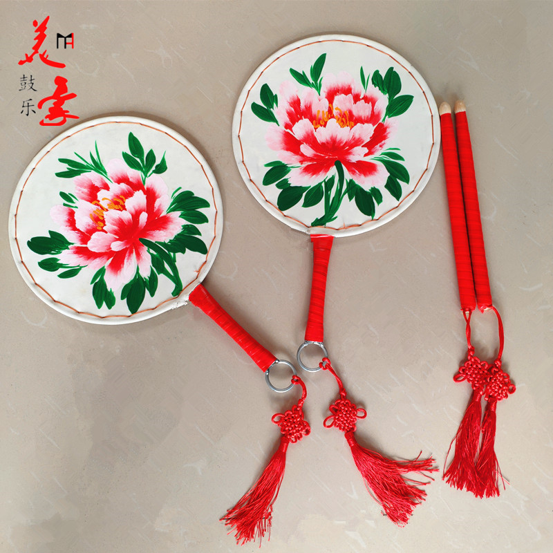 Fine Taiping Drum Children Fan Drum Single-sided Drum YangGe Drum Taiping Daughter Drum