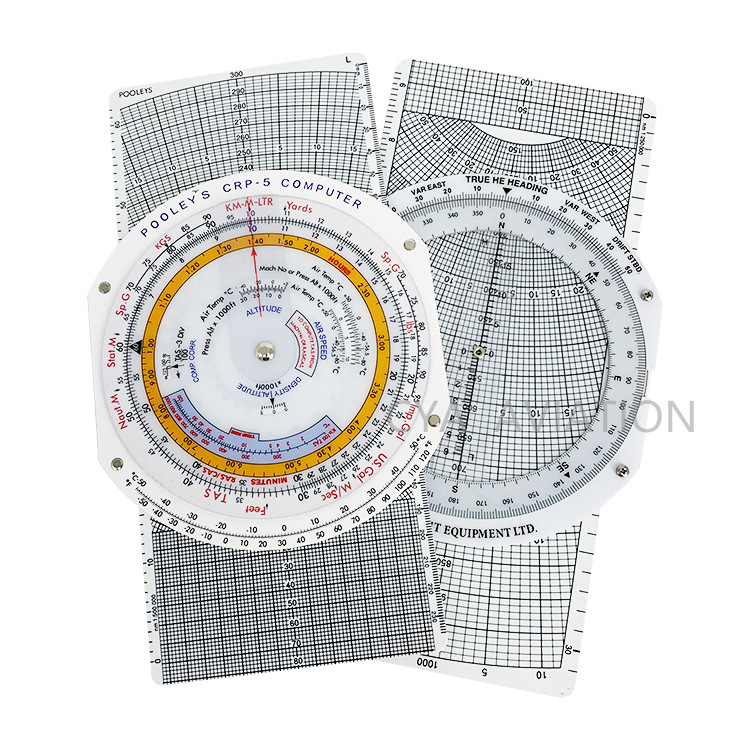 Pooleys Flight Calculator Ruler Civil Aviation Universal Vector Ruler Pilot Calculator Ruler Crp-5