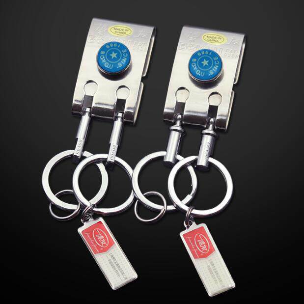 Shanghai bofriend 9288 9388 multipurpose key buckle double ring key buckle stainless steel double key ring lock spoon button