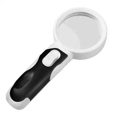 High-definition high-power handheld reading maintenance magnifying glass with LED light antique coin jade stone identification portable