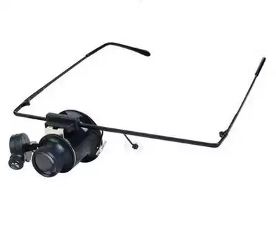 Head-mounted glasses repair electronic watch mobile phone 20 times magnifying glass with light high definition