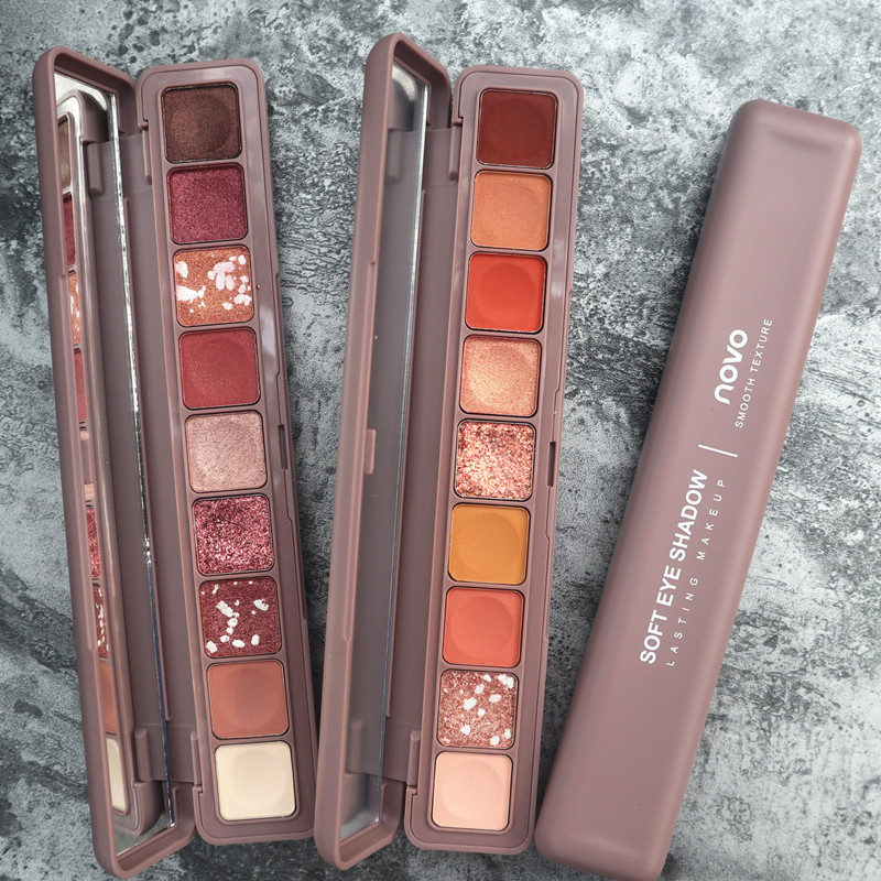 novo Eyeshadow palette ins Super fire waterproof earth color eyeshadow eyeliner Student affordable niche brand fresh summer