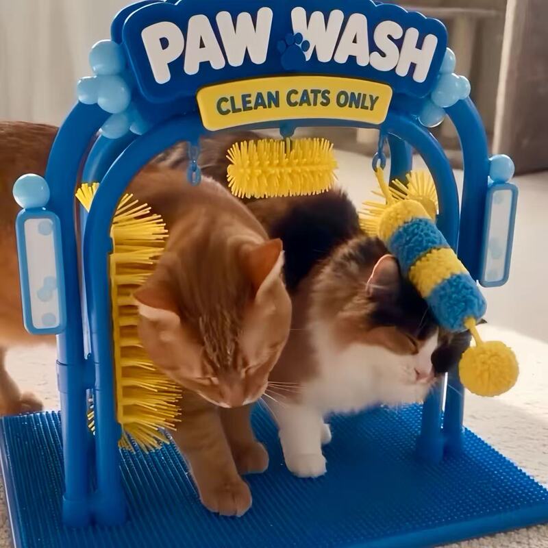 Cute Cat Toys to Relieve Boredom! Self-Entertainment Grooming Station for Bathing, Home Use, Boredom Relief, Creative Scratching Set, Scratching Tools