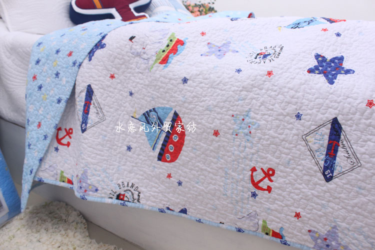 Bộ đồ giường mới teen phim hoạt hình Hàn Quốc bông twill quilted bed bìa mẫu giáo bìa là điều hòa không khí bởi trẻ em