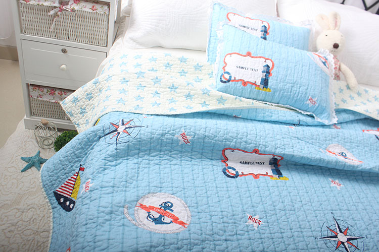 Bộ đồ giường mới teen phim hoạt hình Hàn Quốc bông twill quilted bed bìa mẫu giáo bìa là điều hòa không khí bởi trẻ em