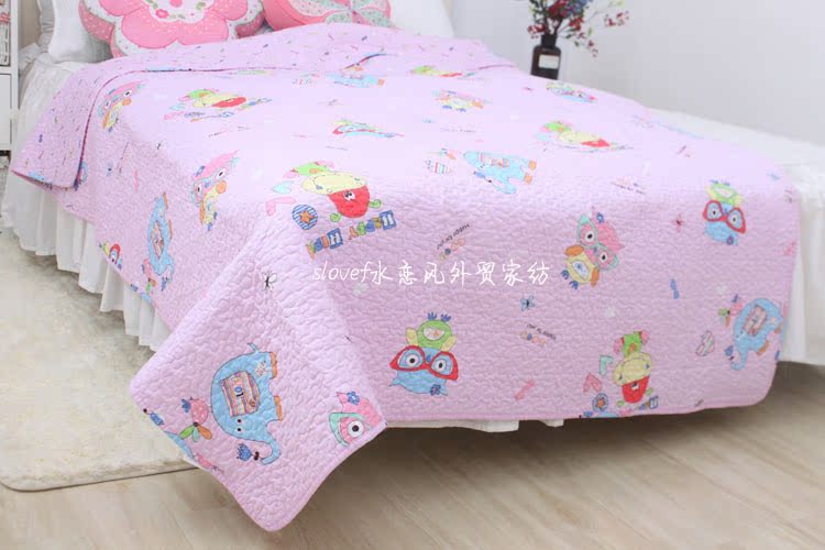 Bộ đồ giường mới teen phim hoạt hình Hàn Quốc bông twill quilted bed bìa mẫu giáo bìa là điều hòa không khí bởi trẻ em