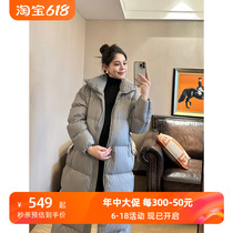 PEIPEI Peipei Maternity Winter Mid-Length Down Jacket Bread Korean Style Warm Winter Womens Jacket