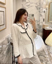 PEIPEI Pepe gestation Maternity dress Autumn winter white Lunar Subsuit In-home Fall Postnatal Mom Breastfeeding