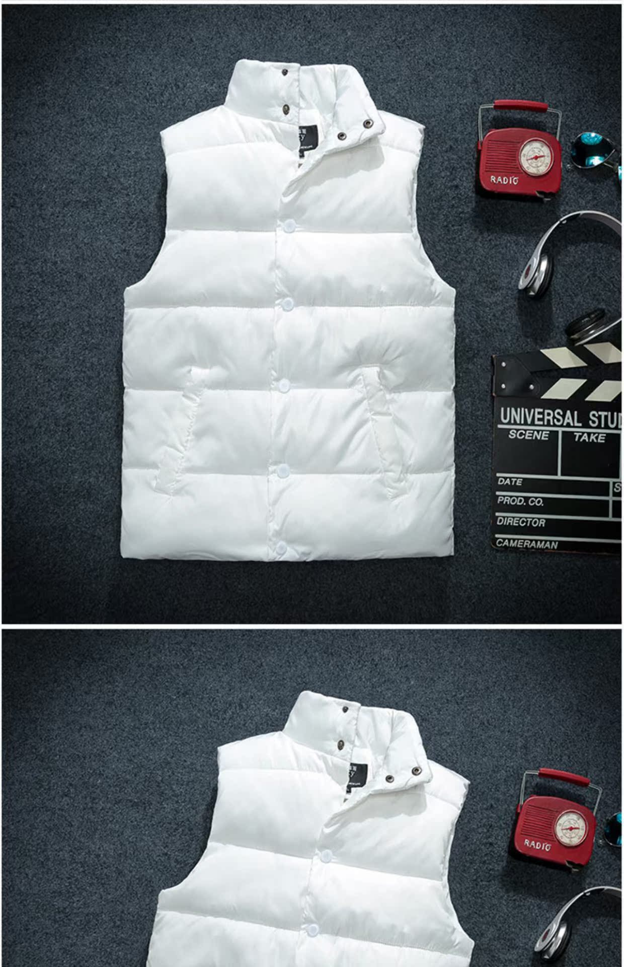 Mùa thu và mùa đông xuống áo vest nam phiên bản Hàn Quốc của thủy triều Slim đôi vest vest anh chàng đẹp trai cổ áo khoác nam đồ thể thao nam