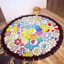 Japan Seven Colorful Sun Flower Printed Wool Blanket Spring Summer Autumn Winter Streaming Su Air Conditioning Blanket By Carpet Table Cloth