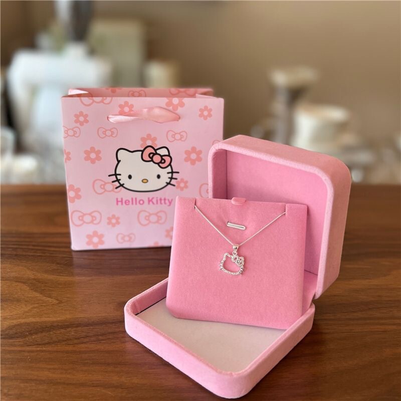 Hellokitty Necklace Gift Box Set for Women Japanese Cartoon Cute Student Birthday Gift Cartoon Accessories Bracelet Hellokitty Necklace Gift Box Set for Women Japanese Cartoon Cute Student Birthday Gift Cartoon Accessories Bracelet