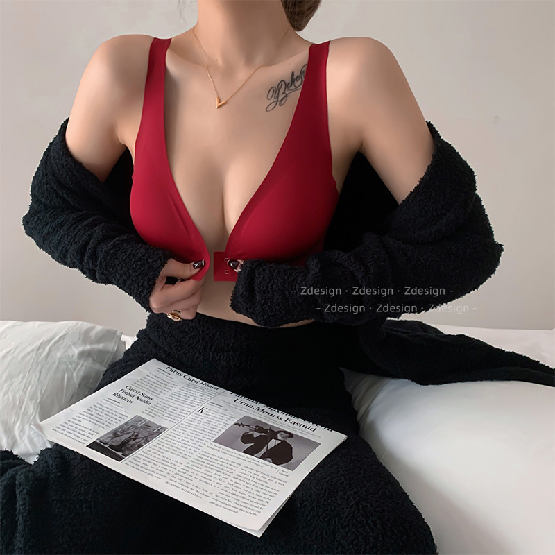 Maternity Nursing Bra, Sexy Seamless Underwear for Women, No Underwire, Beautiful Back, Small Chest, Push-Up, Anti-Sagging, Front Buckle Bra Maternity Nursing Bra, Sexy Seamless Underwear for Women, No Underwire, Beautiful Back, Small Chest, Push-Up, Anti-Sagging, Front Buckle Bra