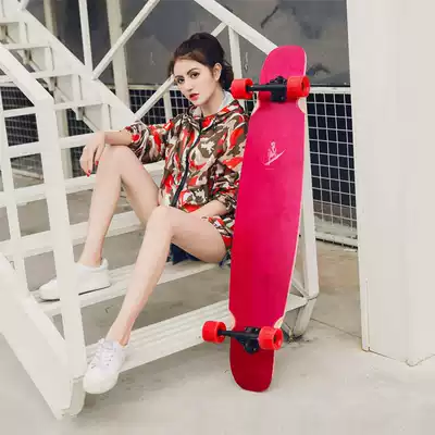 dancing long board skateboard professional board girls dance board adult four wheel all-round double-wheel road Brush Street Korea Korea