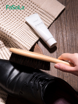 FaSoLa soft wool shoe brush horse hair brush black white shoe brush clean not hurt shoes long handle without handle