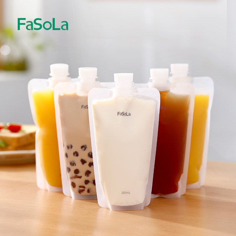 fasola Portable soy milk bag Packaged Milk Tea Bag Green Bean Soup Yoghurt Packing Bag of Traditional Chinese Medicine Packaging Bottle Self-Taobao