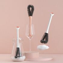  Home life cleaning expert Kitchen long handle cup brush soymilk machine Thermos cup brush for washing goblets