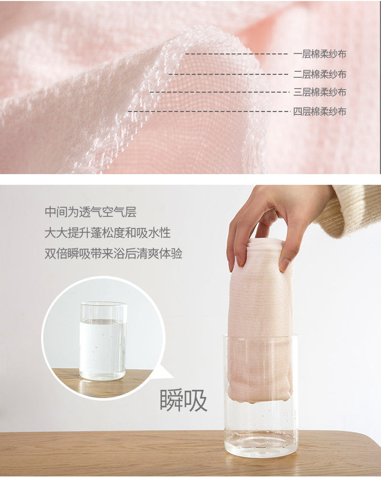 FaSoLa bốn lớp bông gạc khăn khăn thấm rửa bông bé gái con của nhà Khăn - Khăn tắm / áo choàng tắm khăn mặt cao cấp