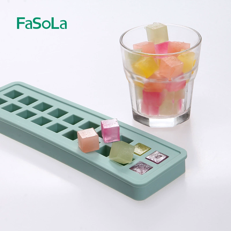 Khay đá silicone sáng tạo FaSoLa Nhật Bản, Pudding rượu nước trái cây, Hộp đá hình cầu, Khuôn làm kem hình khối - Tự làm khuôn nướng
