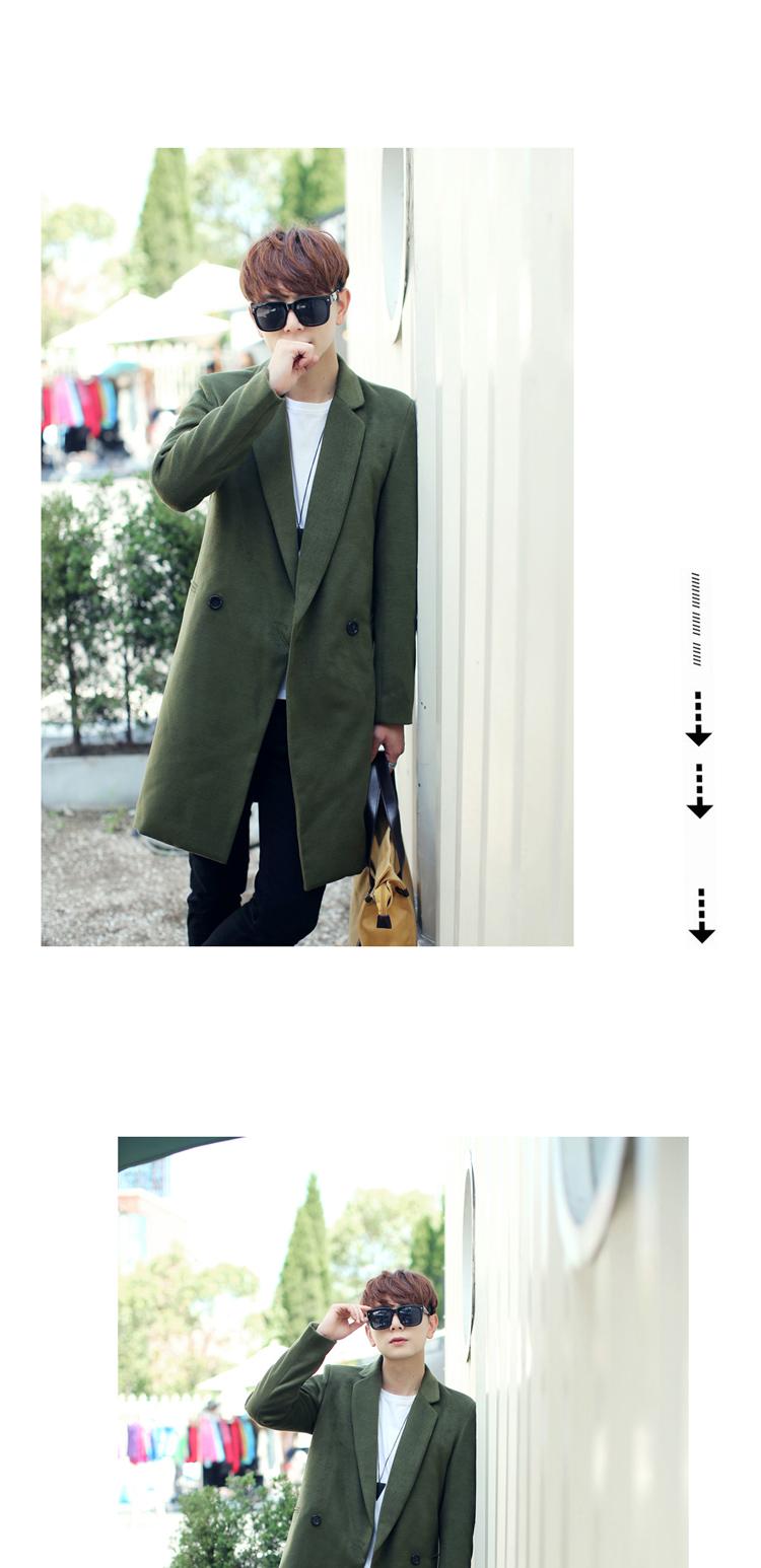 Mùa thu và mùa đông nam ấm áp áo khoác nam cộng với bông dài phần tóc stylist thanh niên kinh doanh quần áo nam bình thường áo da lộn nam