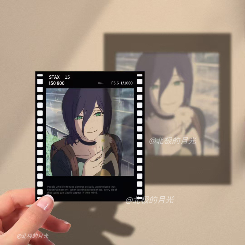 Chainsaw Man Laisi Film Polaroid Light and Shadow Kamachi Kaori Hayakawa Anime Photocard Merchandise Slide