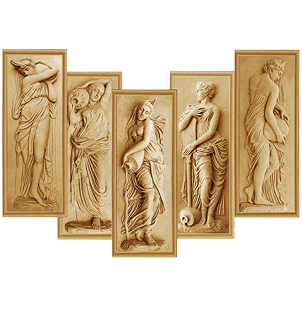 Sandstone relief murals art background wall sandstone engraving hotel room European style bath chart