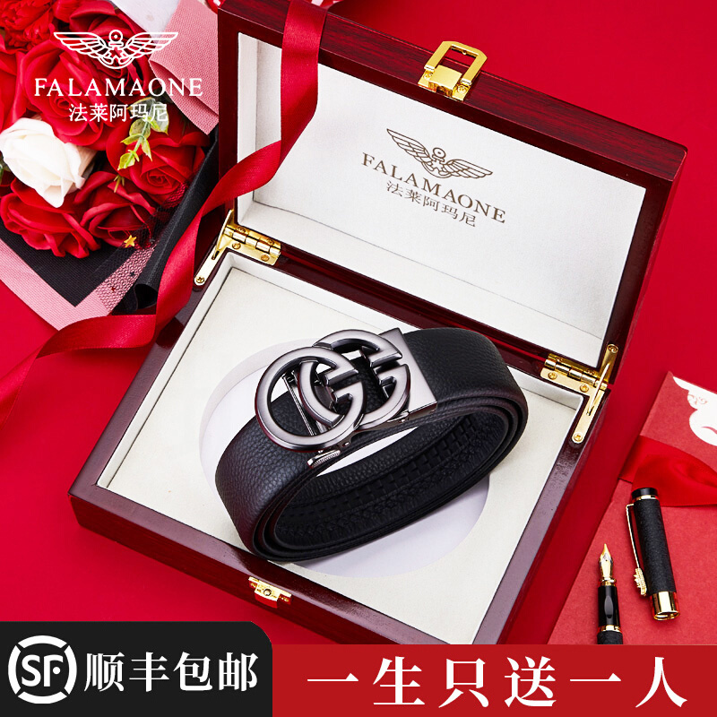 Valentine's Day Gift Luxury Brand Farai Armani Genuine Men's Belt Genuine Leather Designer Belt for Husband