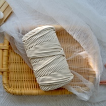 Haici hand-made white cotton 4mm cored wire cotton rope thread thickness hand-woven rope woven hand-woven tapestry cotton thread