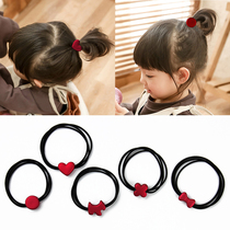 Korean version of childrens hair accessories baby cute red bow cartoon headband girls tie hair rubber band hair rope headdress