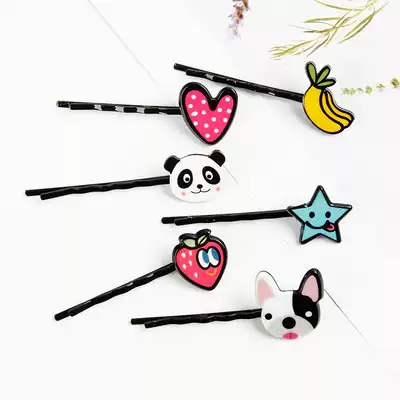 Children's hairpin cute cartoon fruit hairpin little girl student side clip Korean version of wild Liuhai word hairpin