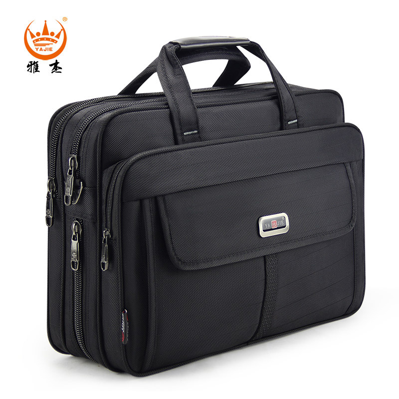 Men's Business Bag, Large Capacity, Thickened Laptop Briefcase, Casual Office Shoulder Bag, A4 Document Business Bag