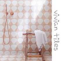 Extreme poverty wind Moroccan retro flower tiles European and American soil Brown B & B Hotel light luxury bathroom tile balcony tiles