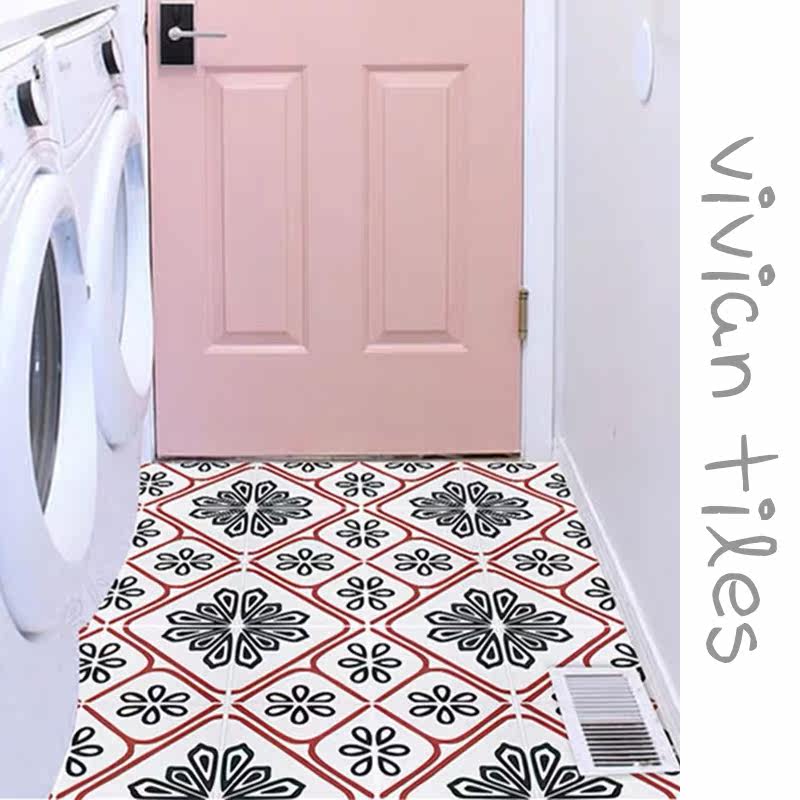 Matte Retro Small Flower Brick 300X300 Kitchen Makeup Room Balcony Ground Parquet Tile Anti Slip Floor Tiles