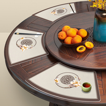 Chinese-style round table fan-shaped commercial hotel special place mat waterproof oil-proof anti-scalding heat insulation mat dining table mat