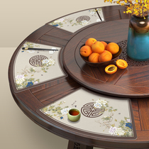 Fan-shaped placemat Chinese-style hotel-specific leather round table dining table mat waterproof and oil-proof tableware mat high-end thermal insulation mat
